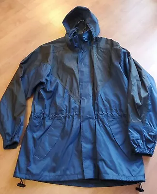 Stearns Dry Wear Rain Jacket Mens XL Blue Black  Hooded Sailing Boating • $15