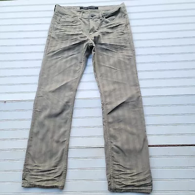 Marc Anthony Slim Fit Jeans Men's 34X32 Stretch Denim Beige Tan Striped • $28