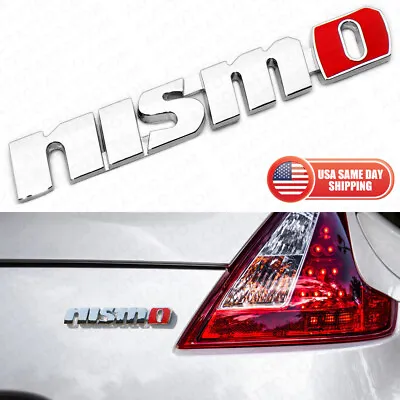 New Nismo Racing Sport Black Trunk Lid Rear Emblem Logo 3D Badge Decorate Red • $12.99