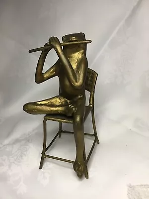 7.5  Brass Frog Playing Flute • $25