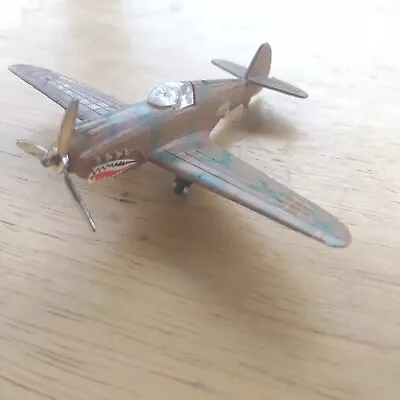 P-40 Flying Tigers 3  Cast Metal Toy Airplane Vtg Made In China • $12.47