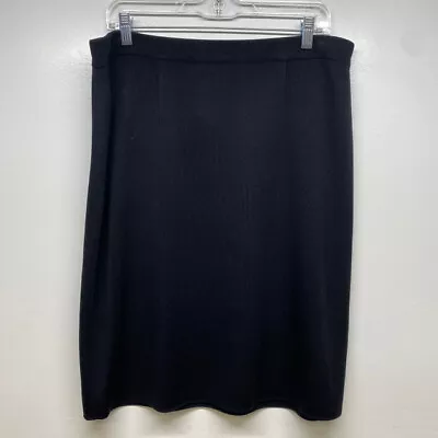 Misook Women's Size 10 Black Solid Pencil-Knee Skirt • $29.95