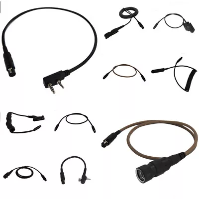 FCS-Tactical Mpu5 Dual PTT Cable Accessories Walkie-Talkie Headset 6pin/K Outlet • $46.26