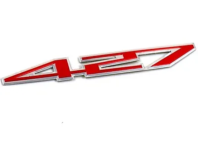 427 Aluminum Emblem Badge Decal Red & Silver For Chevy Corvette Z06-C6 427 CI • $12.99