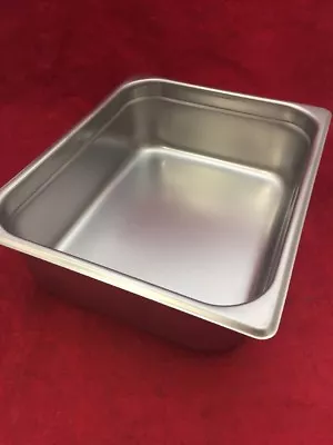 Qty 3 NEW ADCRAFT 200H4 Stainless Steam Table Pan Instrument Basin 1/2 Sz 4 Deep • $62.73