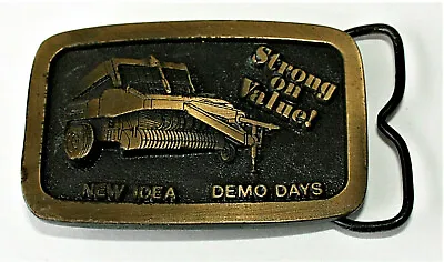 Vintage New Idea Demo Days Farm Equipment Machinery Tractor Belt Buckle NOS New • $19.99