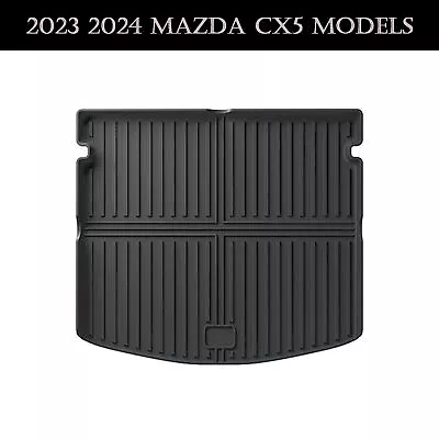 Black Rear Cargo Trunk Liner Carpet Floor Cover Mat For 2023 2024 Mazda CX5 • $42.19