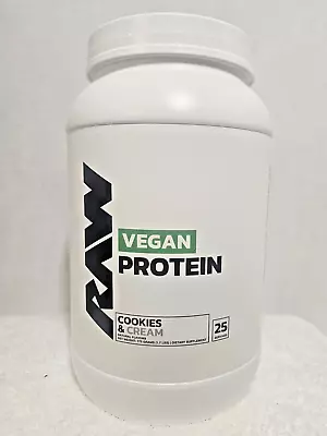 RAW Vegan Protein Cookies & Cream 1.7 Lbs (775 G) 25 Servings • $30.99