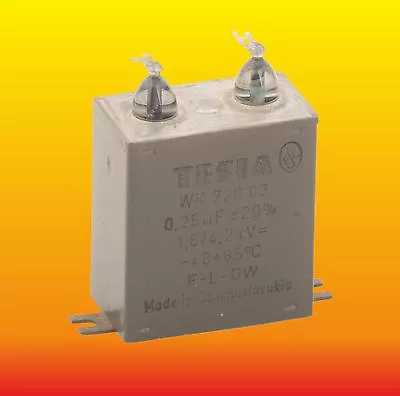 0.25uF 1.6/4.2kV TESLA PAPER IN OIL PIO CERAMIC TERMINALS HIGH VOLTAGE CAPACITOR • $8.90