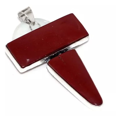 925 Silver Plated-Mookaite Ethnic Gemstone HandmadeLong Pendant Jewelry 2.6  GW • $2.99