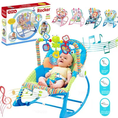 Baby Infant To Toddler Electric Bouncer Rocker Swing Chair Music Vibration Seat  • £27.90