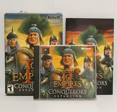 RARE Age Of Empires II 2 The Conqueror's Expansion PC Game Box Manual Complete • $39.99