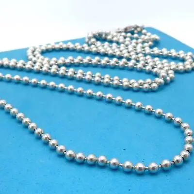 Tiffany Co. Tiffany Long Ball Chain Silver Necklace 86cm SV925 MW133 • $227.28