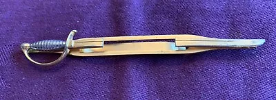 Vintage Tie Clip Swank Two Tone Piercing Sword Gold With Silver Handle Signed • $10