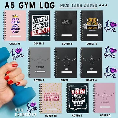 Workout Log Book A5 Gym Diary Exercise Cardio/weight Training/lifting Journal • £7.25