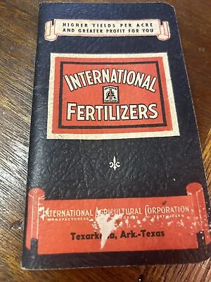 Vintage 1942 INTERNATIONAL FERTILIZERS Farmers Notebook Calendar • $6.50