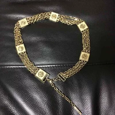 GIANNI VERSACE Vintage Belt Chain Medusa Gold Rare From Japan • $622.99