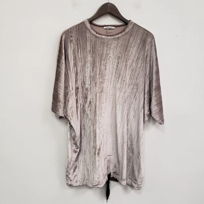 $24.88 • Buy Zara Trafaluc Womens Crushed Velvet Tunic Top Size S Oversized Gray Drawstring