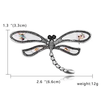 Fashion Crystal Pearl Animal Dragonfly Brooch Pin Women Custome Brooch Jewelry • $1.93