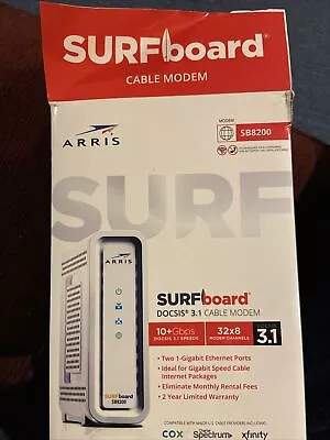 ARRIS SURFboard SB8200 DOCSIS 3.1 10 Gbps Cable Modem • $23.50