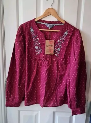 Ladies Top Size 18 Mantaray Maroon New • £3