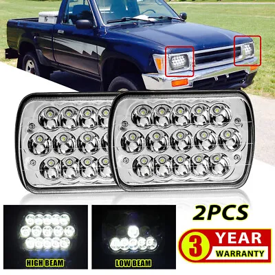 2pcs Square H6054 7x6 5x7 LED Headlights Sealed Beam Headlamp For Pickup Truck • $35.99