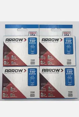 Arrow 508 Heavy Duty T50 1/2-Inch Staples For Upholstery Construction -4 Pack • $18.95