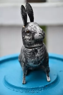 Vintage Paper Mache Easter Bunny Rabbit Candy Holder W/Glass Eye • $75