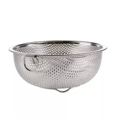 Stainless Steel Kitchen Hole Dense Mesh Sifter Colander Strainer Sieve Baskets • £7.02