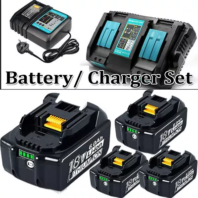 For Makita 18V Battery BL1860B 6.0Ah BL1850B BL1830B Li-Ion Tool  / Charger Set • $29.99