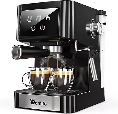 Wamife Espresso Machine Coffee Machine With Milk Frother 15 Bar Portafilter ... • £83.95