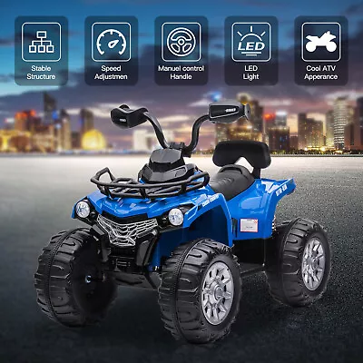 Kids 12V Battery Powered Ride On Car Quad Four Wheeler ATV Toy W/ LED Headlights • $179.99