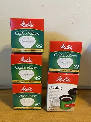 New Melitta Javajig 1 Reuseable Coffee System 2 Cups + 210 Single Serve Filters • $20