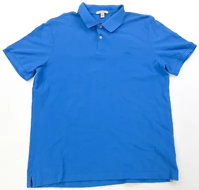 Rare Vintage BURBERRY BRIT Equestrian Logo Collared Polo Shirt 2000s Blue 2XL • $34.99