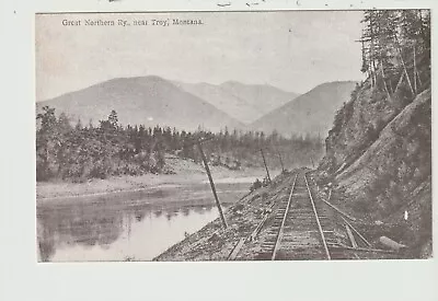 Postcard Reproduction - Great Northern Railway Near Troy Montana • $7.98