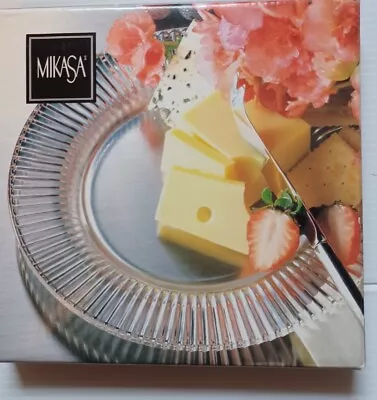 Mikasa Diamond Fire  Crystal Cheese Snack Plate 7 3/8 Inches • $15