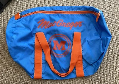 MacGregor The Athlete’s Choice Vintage 80’s Nylon Gym Duffle Bag Blue And Orange • $18.99