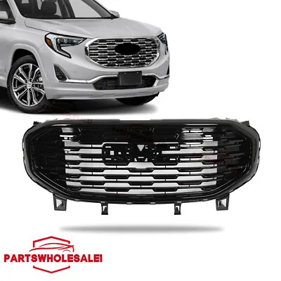 $161.99 • Buy Fits 2018-2021 GMC Terrain Denali Style Front Upper Grille Gloss Black Free Ship