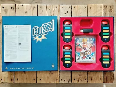 £39.99 • Buy Buzz! Quiz TV Special Edition Includes X4 Wireless Buzzers,PS3,UK,2008,Working.