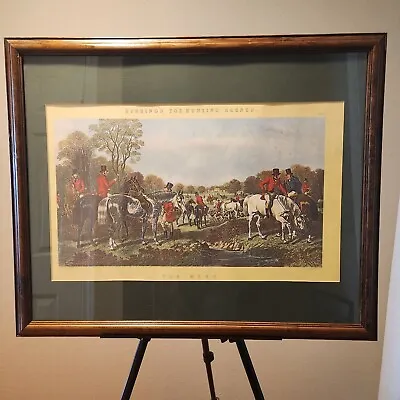 Vintage JF Herring Print -  The Meet - Herring's Fox Hunting Scenes - 33 X 25.6  • $399