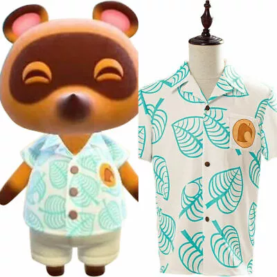 Animal Crossing Tom Nook Shirt Cosplay Costume Halloween Convention Party Outfit • £23.88