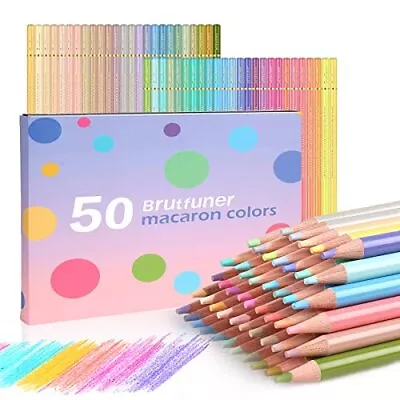 Macaron 50 Artist Coloured Pencils Pastel Pencils Colouring For School Children • £13.66