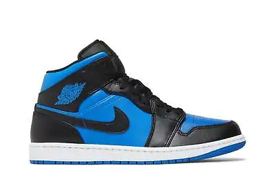 [DQ8426-042] Mens Air Jordan Retro 1 Mid 'Black Royal Metallic' • $114.99