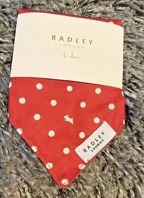 BNWT New Radley Red Dog Bandana - White Spot & Scottie Dog Design • £17.50