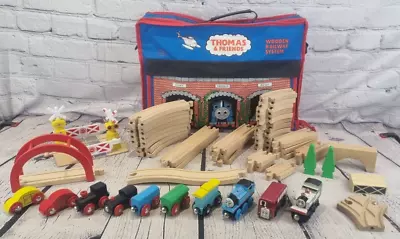 Learning Curve Thomas & Friends Wooden Railway System Carry Bag & Trains *READ* • £29.99