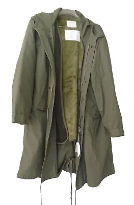 USA Parka Extreme Cold Weather Fishtail Military Jacket Men's Size M Reg Green • $124.99