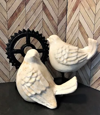 Two Vintage Retro Birds One W/ Metal Legs One Sitting Figurines Sculpture  • $12.95