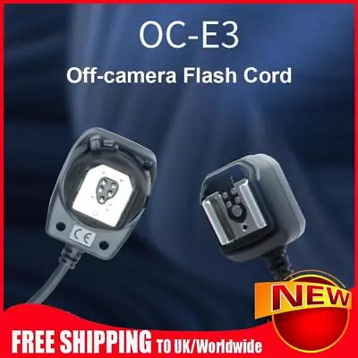 OC-E3 Off Camera Flash Cable Hot Shoe Cord Sync Remote Focus Cable For Canon • £16.31