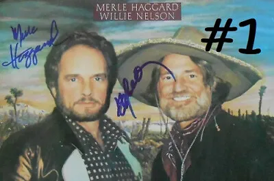 Merle Haggard & Willie Nelson 4x6 Signed Autograph Reprint [Choose 1 Of 2 Photos • $11