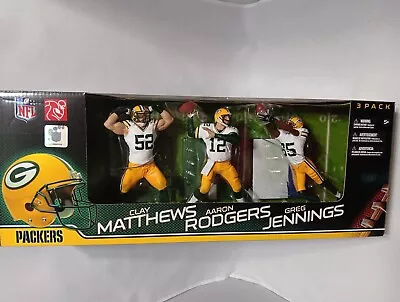 McFarlane 3 Pack Green Bay Packers Matthews Rodgers Jennings 2011 • $40